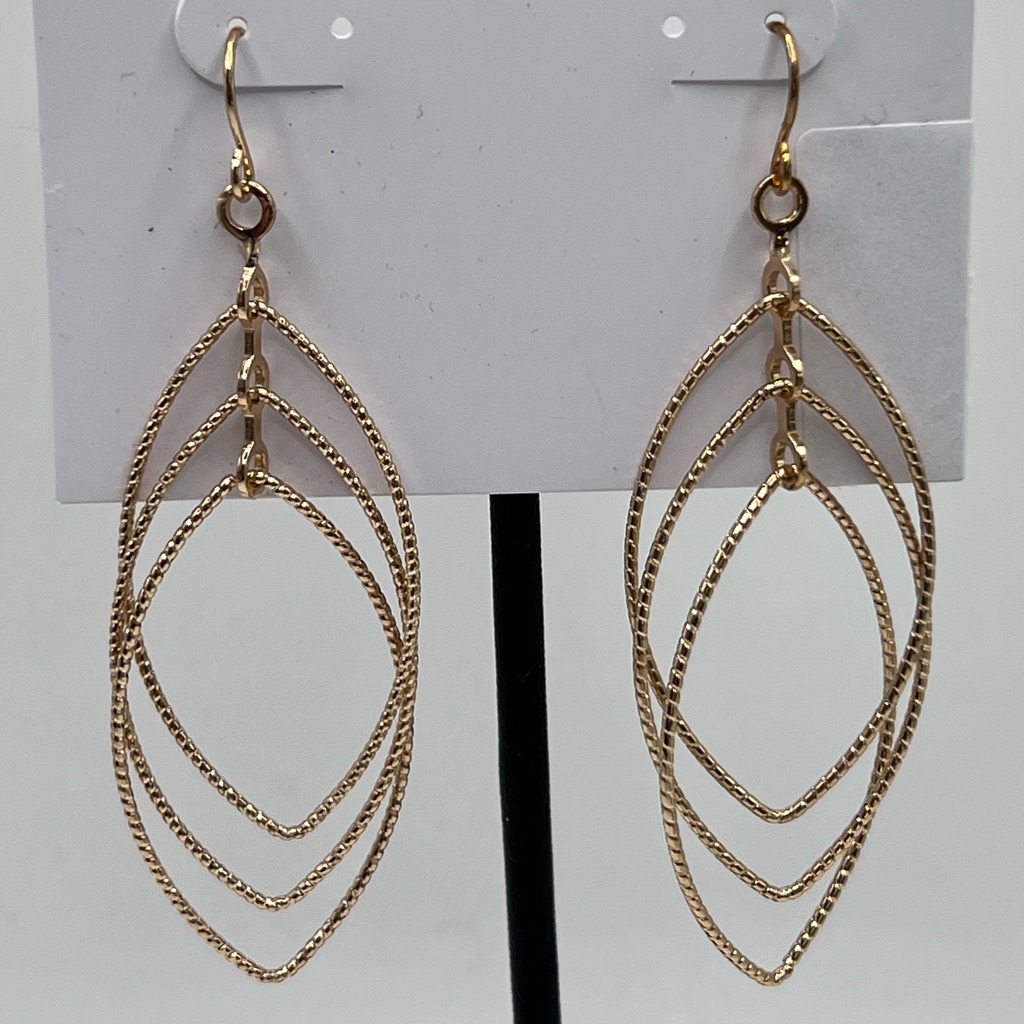 3 For 15 Sonoma - Triple Marquis Drop Earrings In Gold Tone 8$